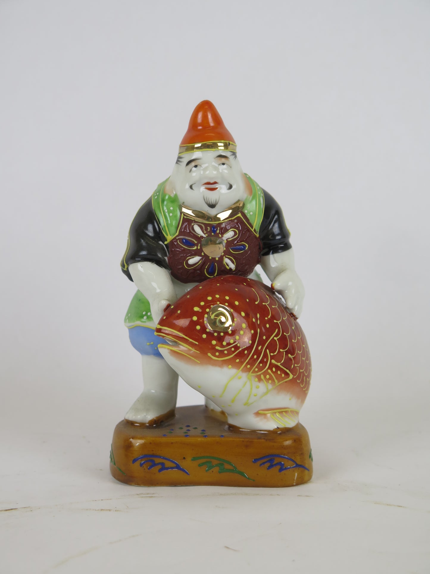 Collezione di 9 statuine in porcellana giapponese Kutani con vari personaggi Giappone vintage CM2