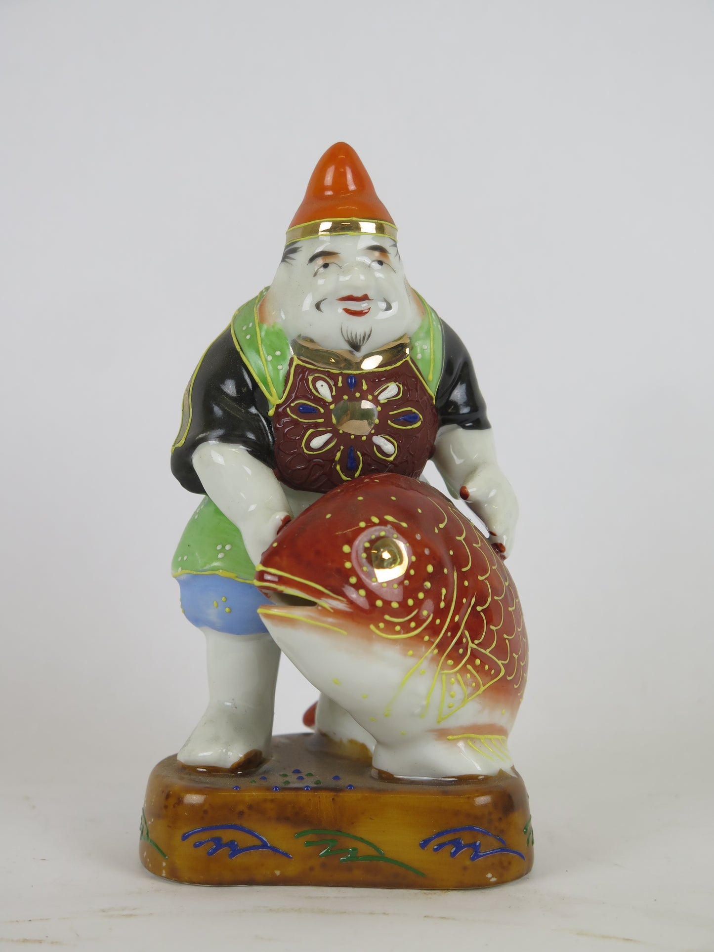 Collezione di 9 statuine in porcellana giapponese Kutani con vari personaggi Giappone vintage CM2