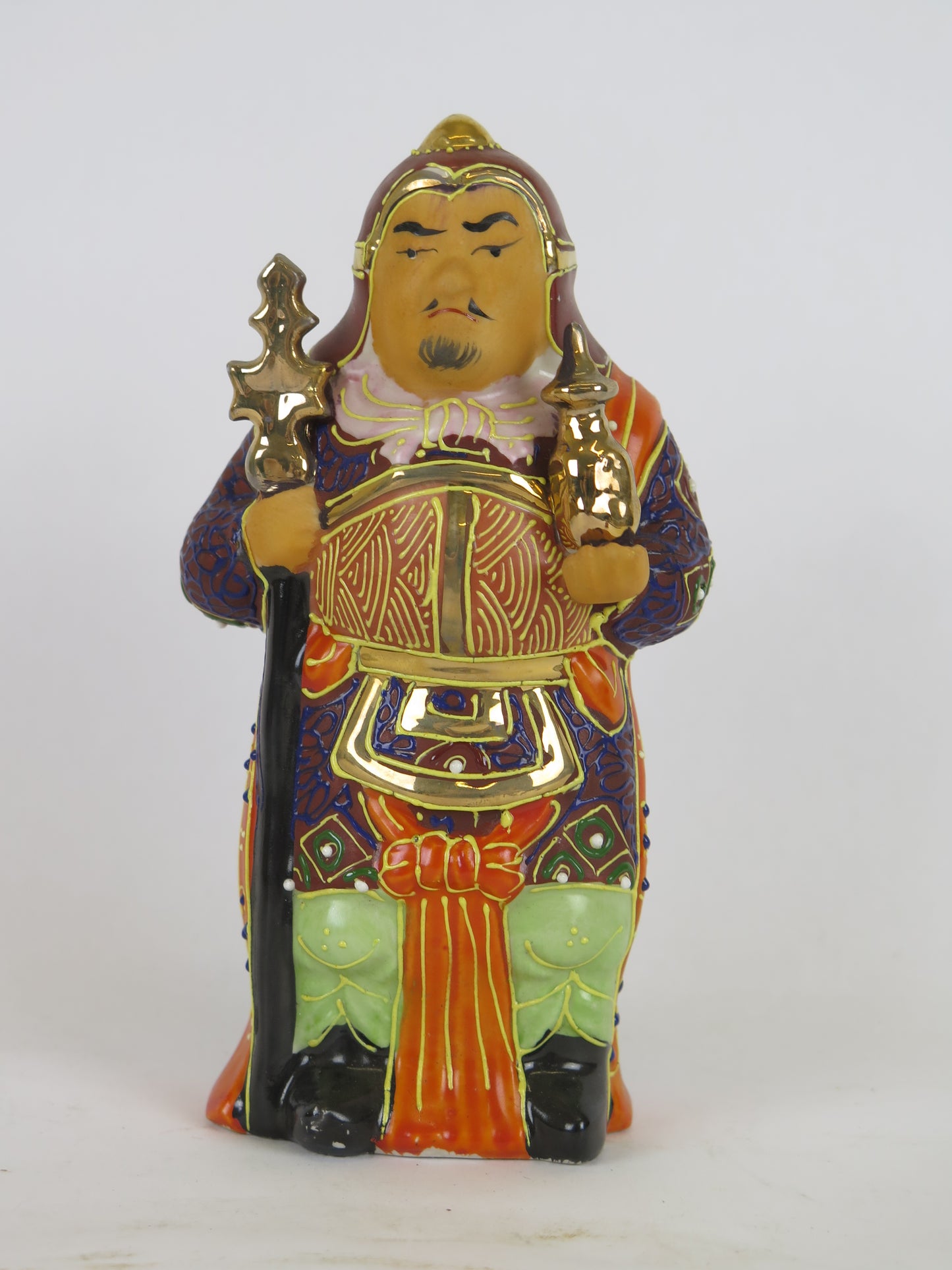 Collection of 9 Japanese Kutani porcelain figurines with various vintage Japan characters CM2