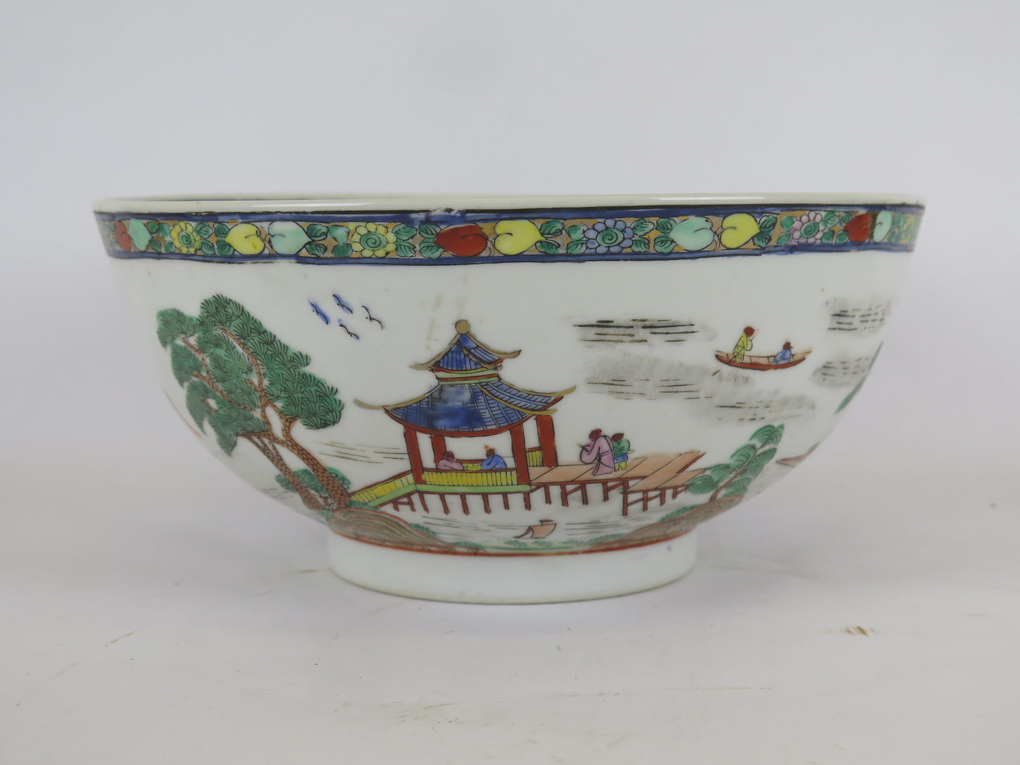 Ciotola in ceramica cinese vintage dipinta mano coppa scodella bowl Cina CM2