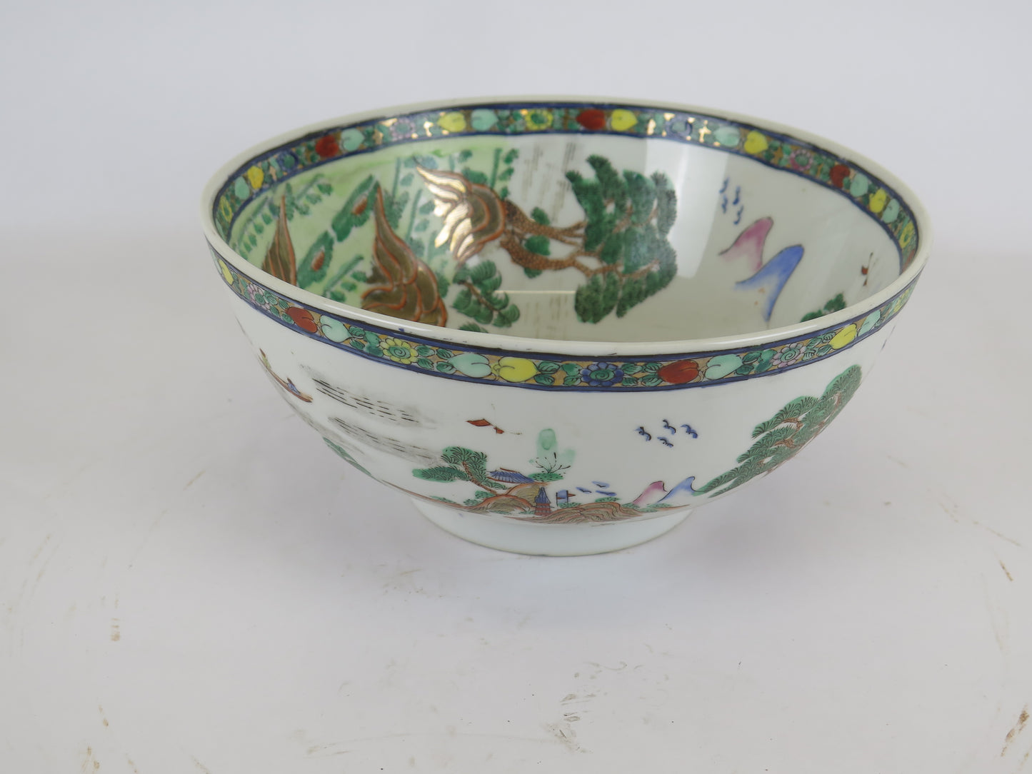 Ciotola in ceramica cinese vintage dipinta mano coppa scodella bowl Cina CM2