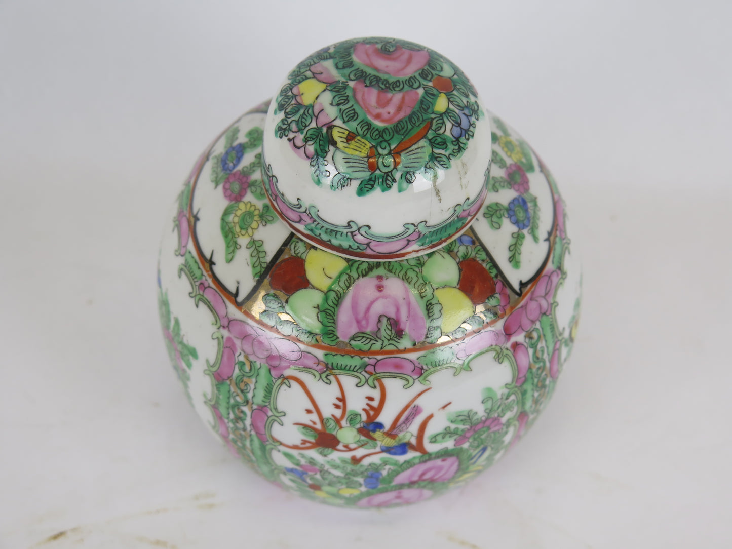 Vecchio vaso in porcellana cinese Cina vintage decorativo dipinto mano boccia CM2