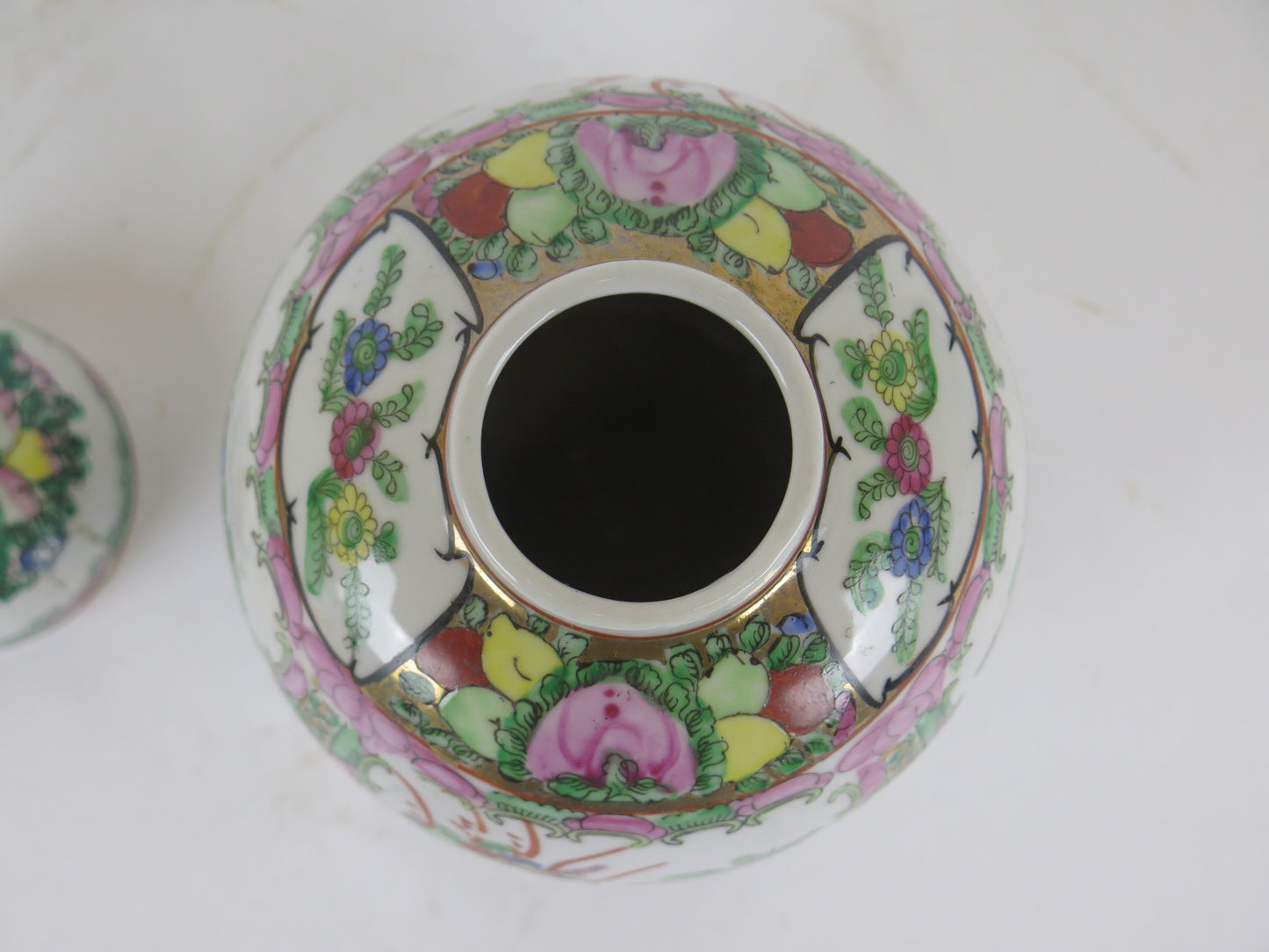 Vecchio vaso in porcellana cinese Cina vintage decorativo dipinto mano boccia CM2