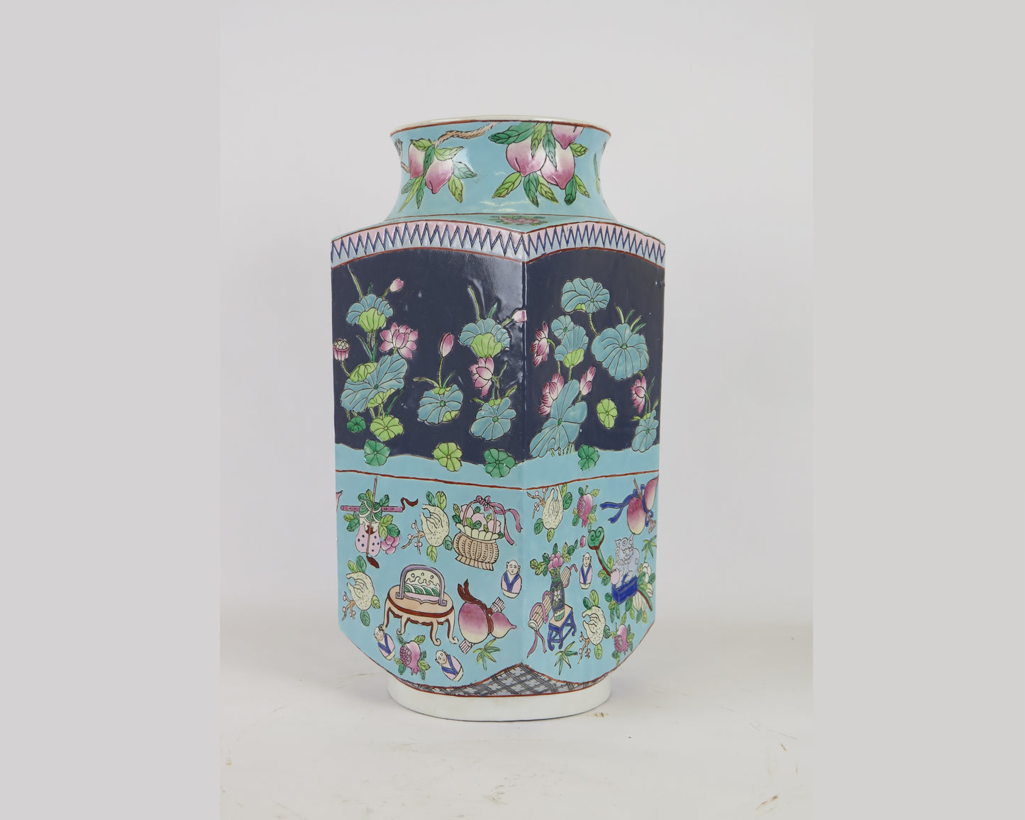 Vaso di ceramica cinese vintage da collezione Cina originale alta qualita' CM3