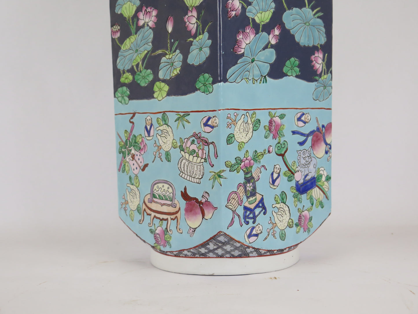 Vaso di ceramica cinese vintage da collezione Cina originale alta qualita' CM3