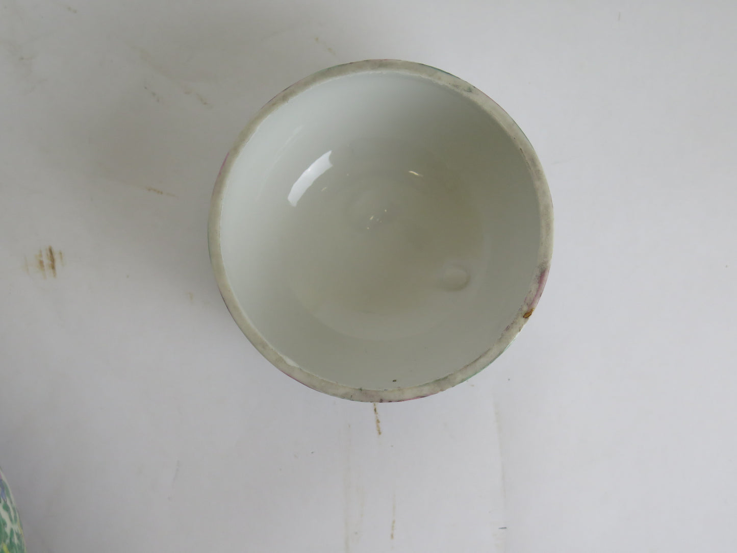 Decorative vintage Chinese porcelain vase hand painted urn china bowl cm3