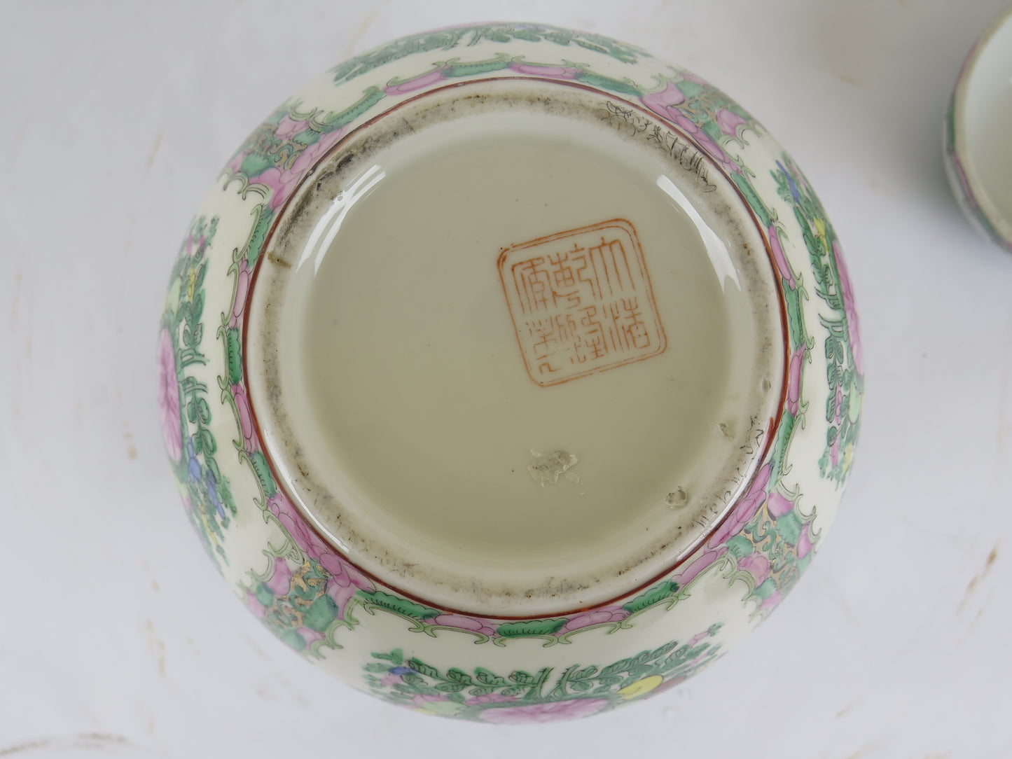 Vaso in porcellana cinese vintage decorativo dipinto mano urna cina boccia cm3