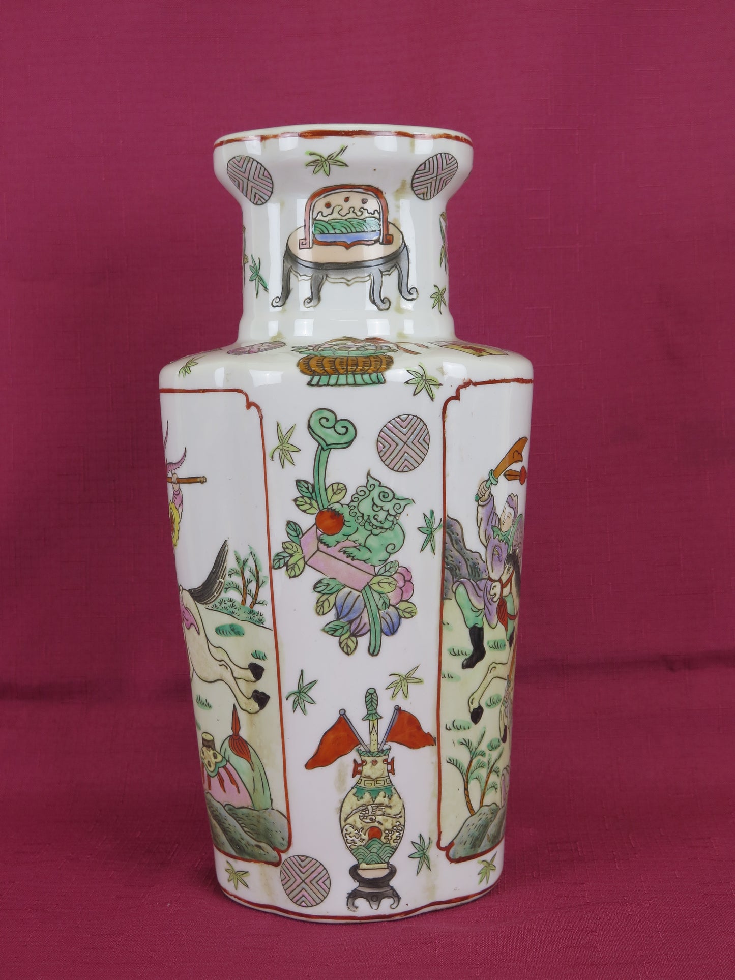 Vaso in ceramica cinese vintage dipinto mano decorazione casa vaso per fiori CM4