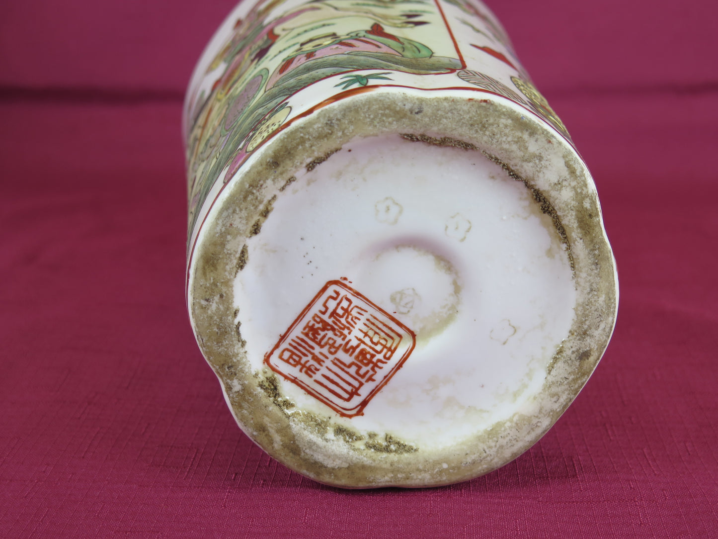 Vintage Chinese ceramic vase hand painted home decoration flower vase CM4