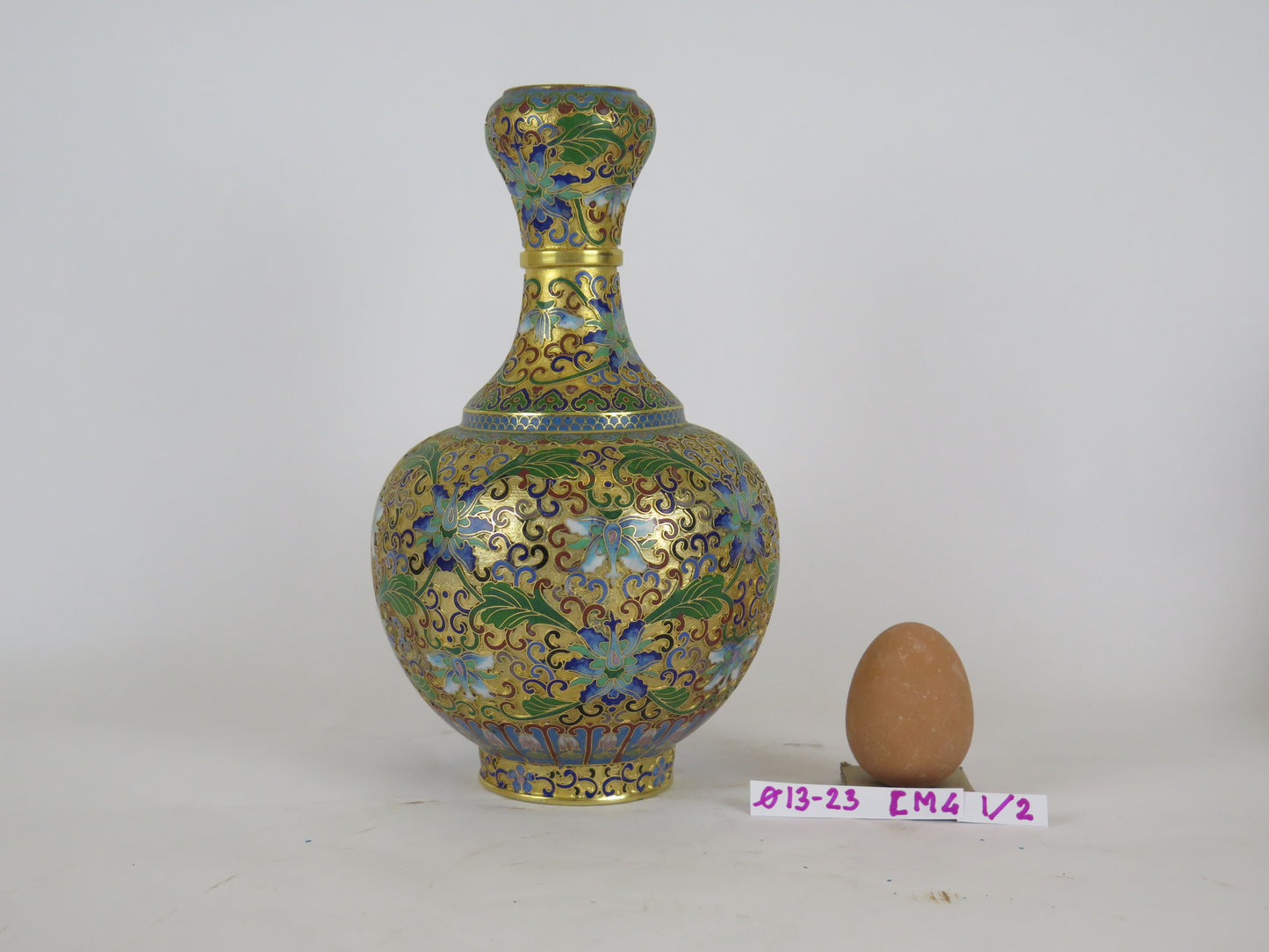 Chinese cloisonné vase cloisonné vintage cloisonné china asia multicolor CM4 1-2
