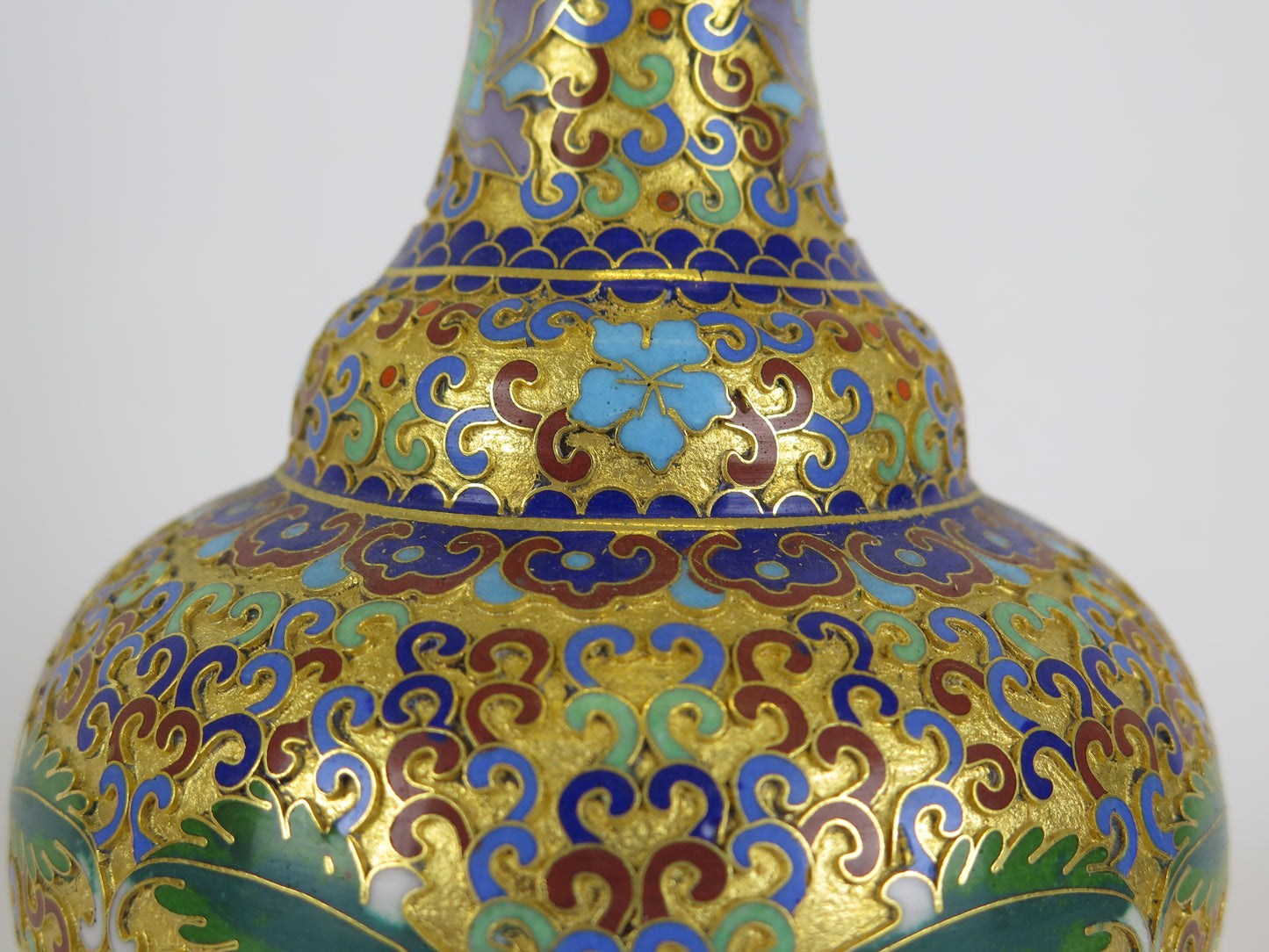 High quality Chinese design vintage colorful cloisonné vase floral CM4