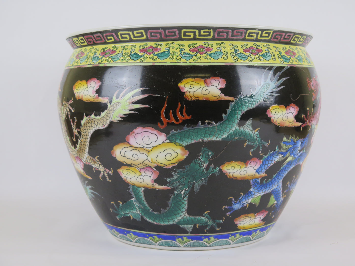 Large ceramic vase cachepot cache-pot cache pot hand-painted ceramic vase China Asia Chinese CM6