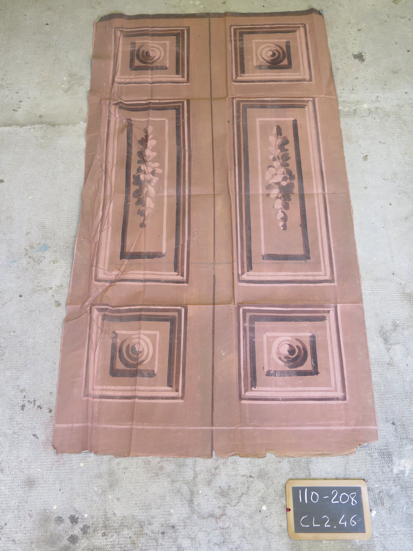 110x208 cm ancient scenography theater backdrop hand painted wooden door cl2.46