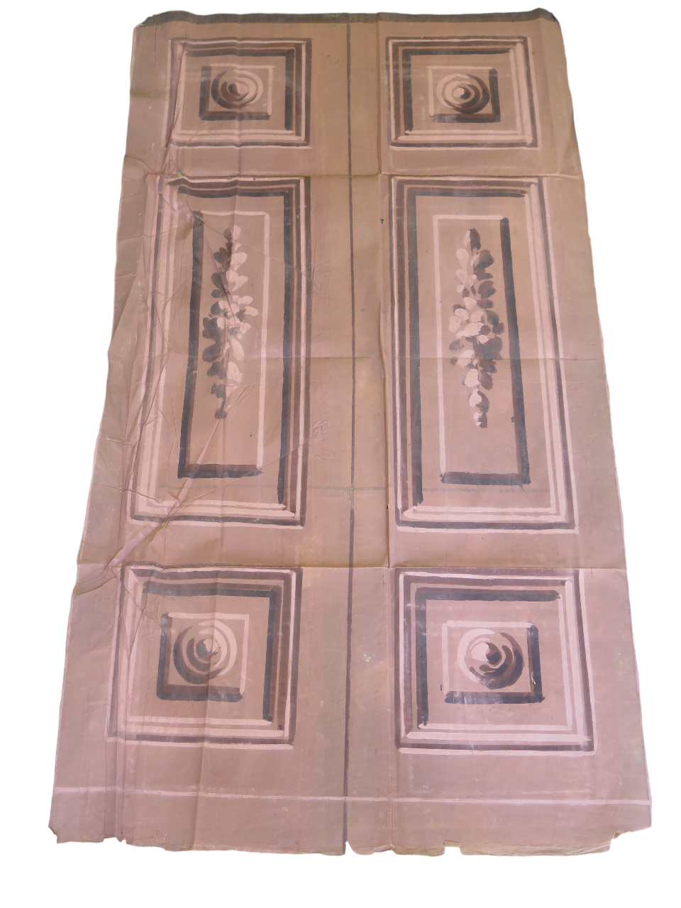 110x208 cm antica scenografia fondale teatro dipinta mano porta di legno cl2.46