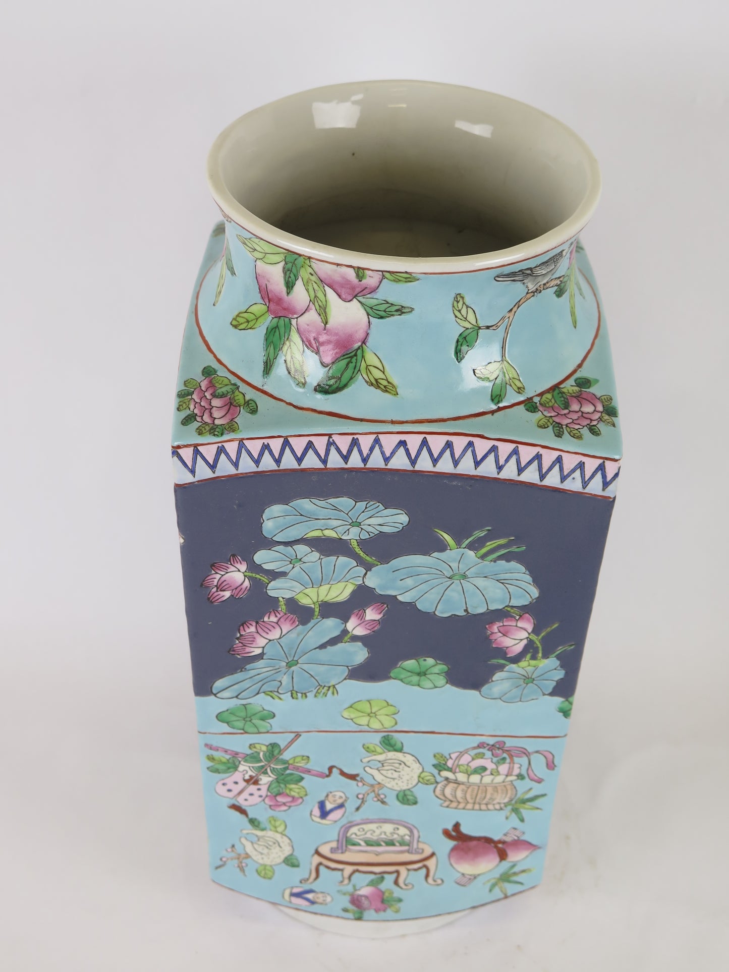 Vaso di ceramica cinese vintage da collezione Cina originale alta qualita' CM8 a