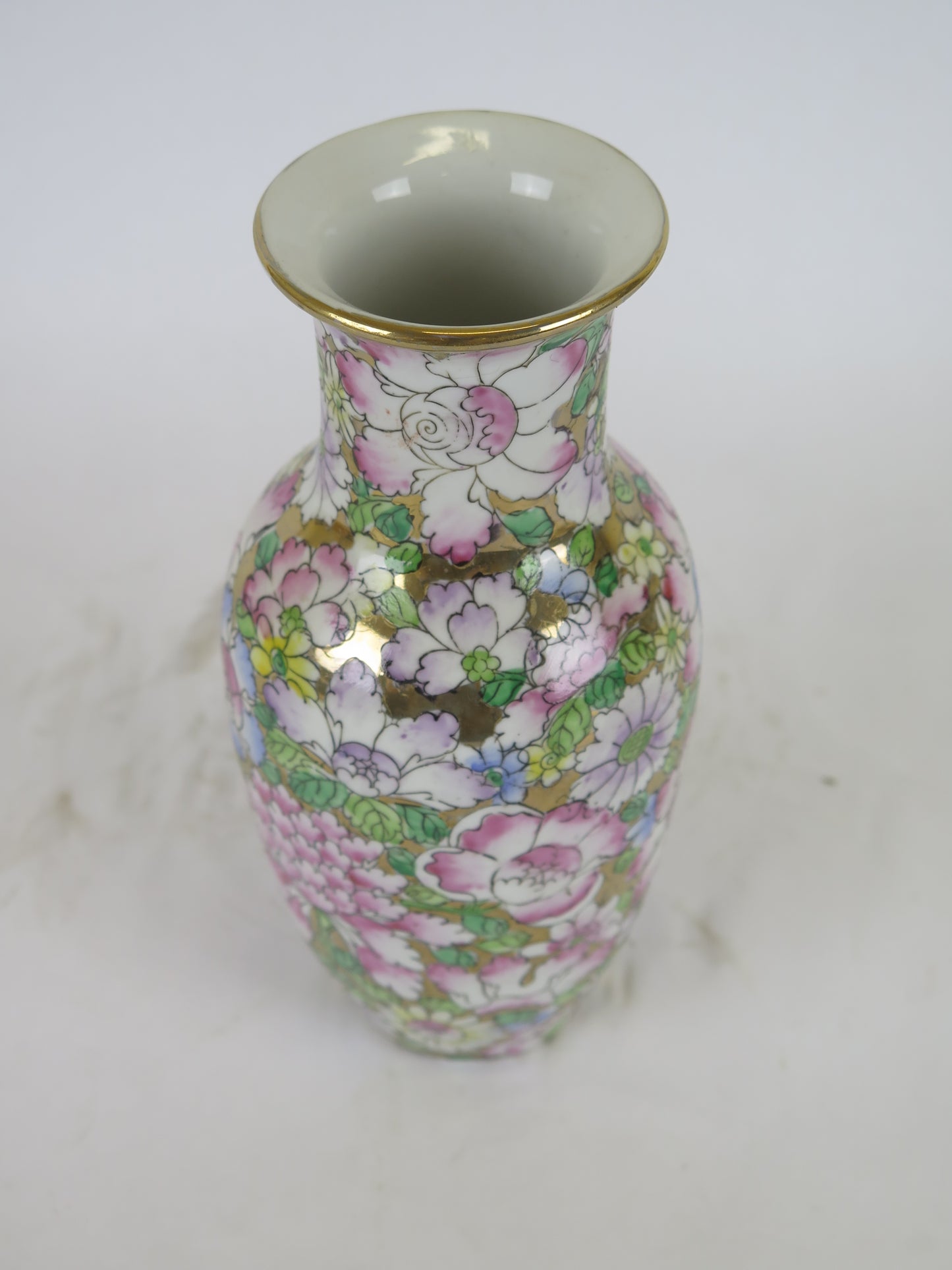 Old hand painted vintage ceramic vase with floral motifs Chinese ceramic vase for flowers China high quality hand painted CM8