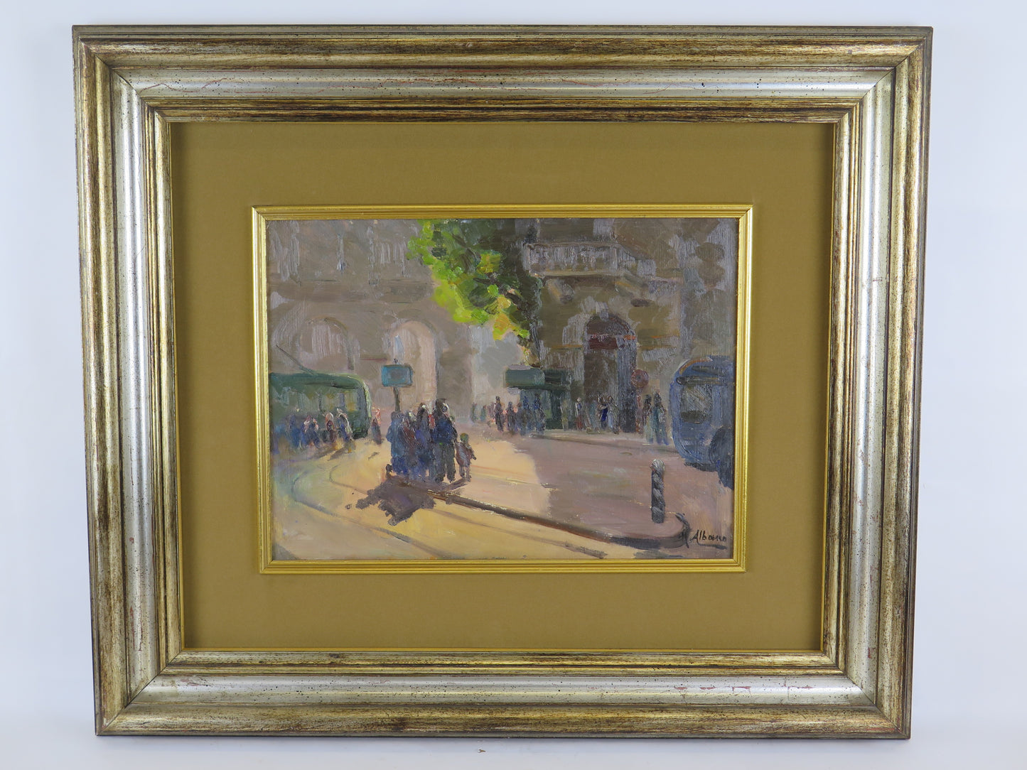 Old Turin oil painting painter Mario Albano 1896-1968 dated 1952 vs10