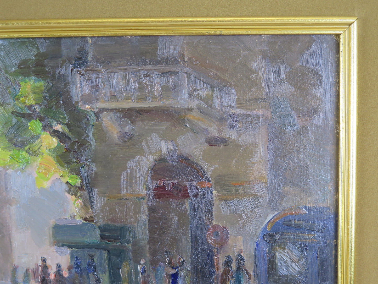 Old Turin oil painting painter Mario Albano 1896-1968 dated 1952 vs10