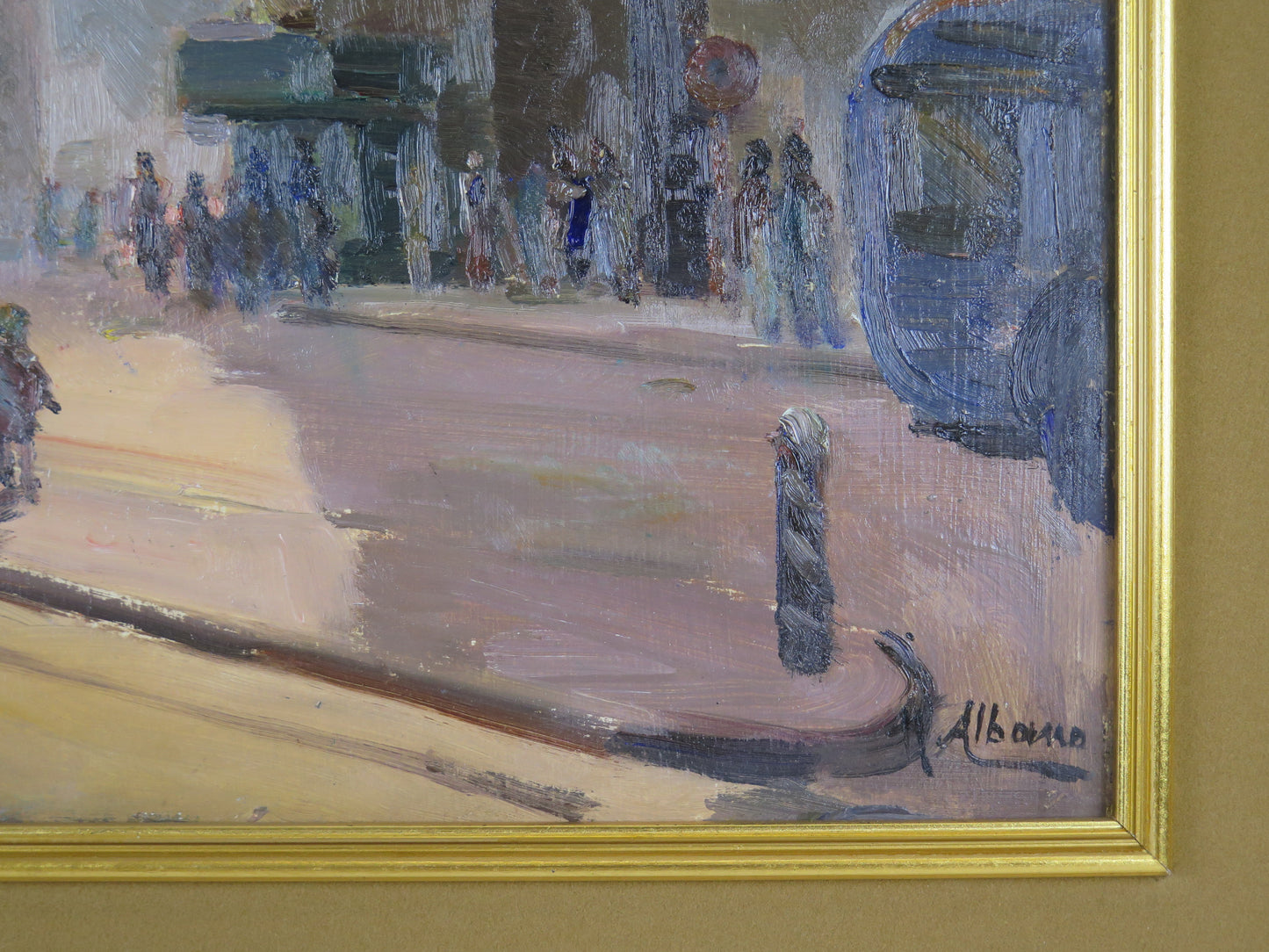 Old Turin oil painting painter Mario Albano 1896-1968 dated 1952 vs10