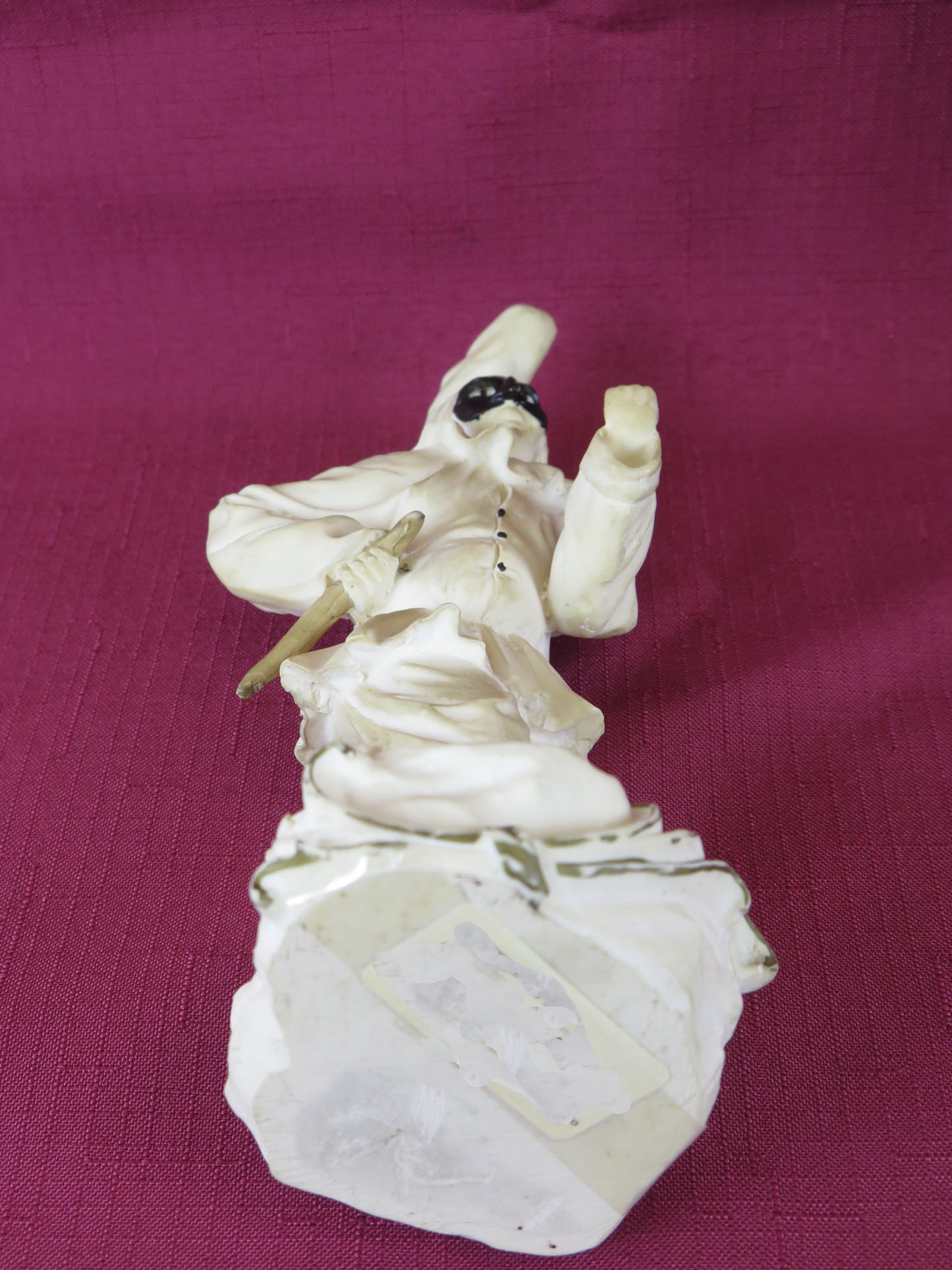Pulcinella figurine in biscuit porcelain from the early 1900s Naples, Italy, mask vs14