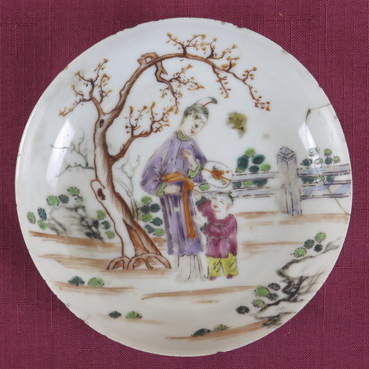 Antique Chinese hand painted porcelain plate China Asia vs14