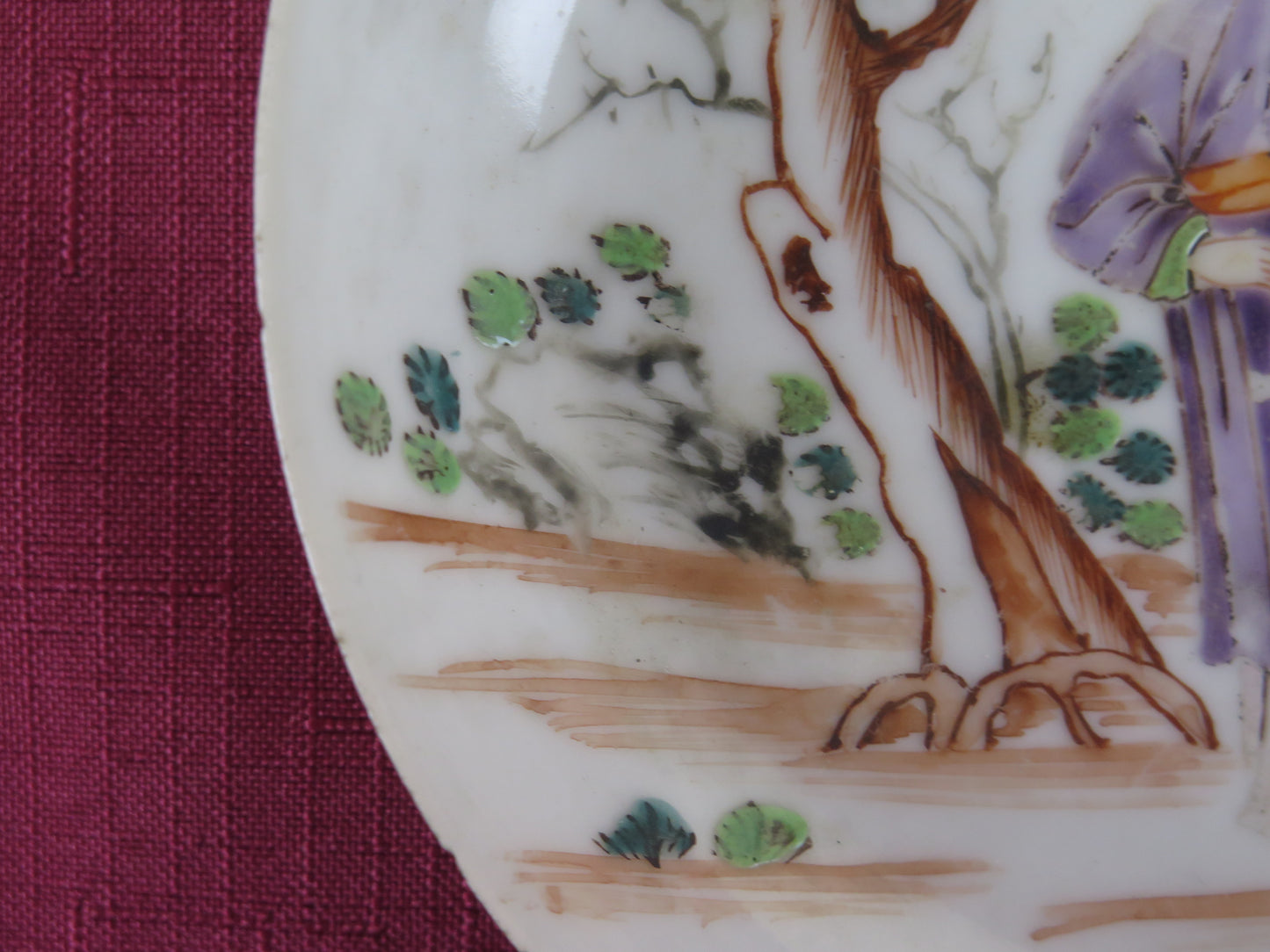 Antique Chinese hand painted porcelain plate China Asia vs14