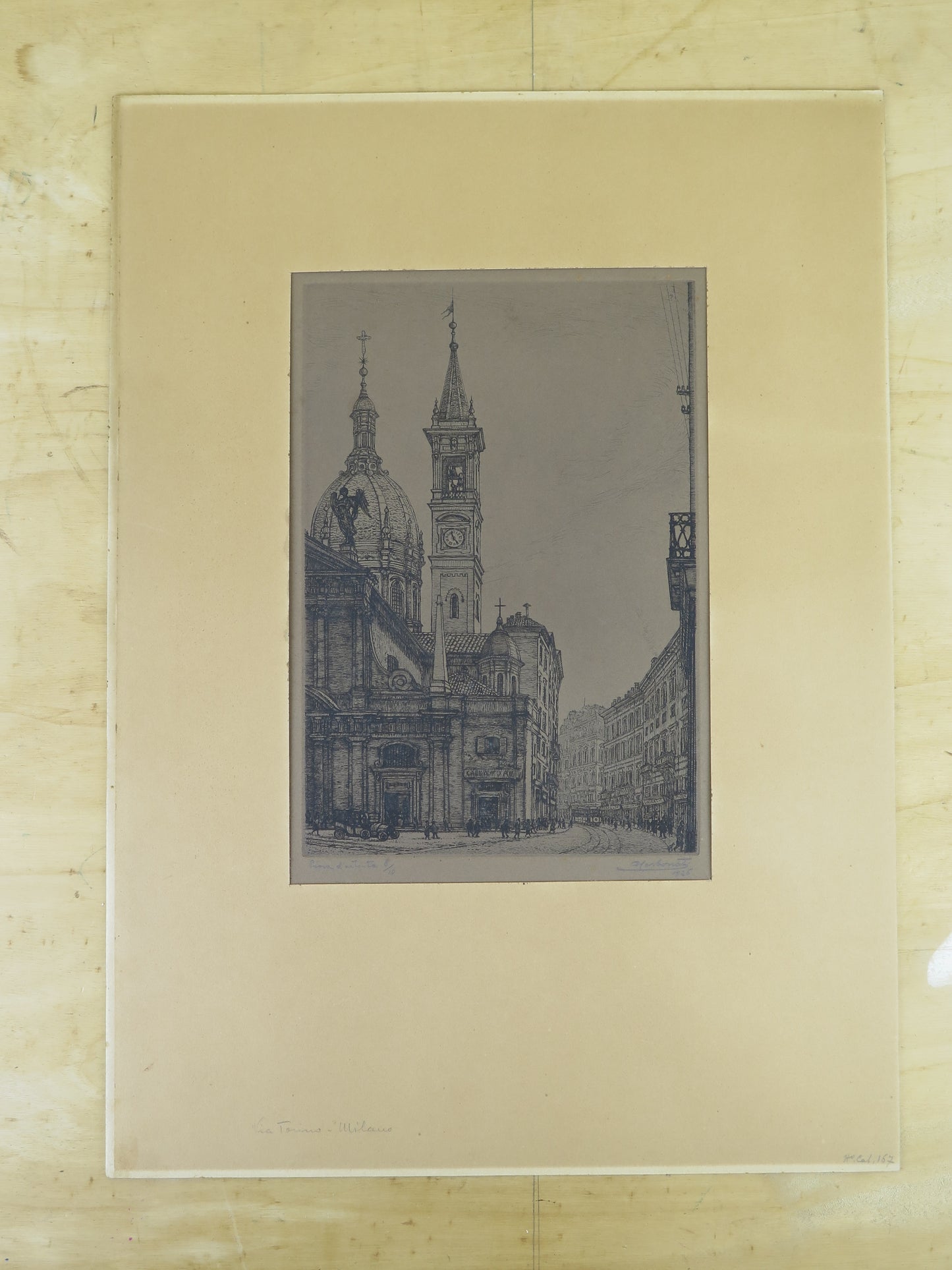 ANTONIO CARBONATI 1893-1956 STAMPE ORIGINALI VEDUTE DELLA CITTA' DI MILANO SERIE TRE STAMPE X8