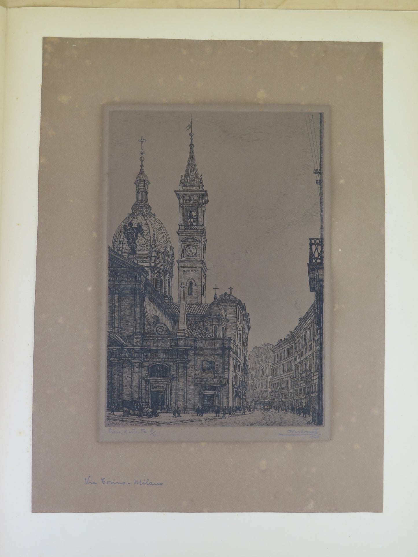 ANTONIO CARBONATI 1893-1956 STAMPE ORIGINALI VEDUTE DELLA CITTA' DI MILANO SERIE TRE STAMPE X8