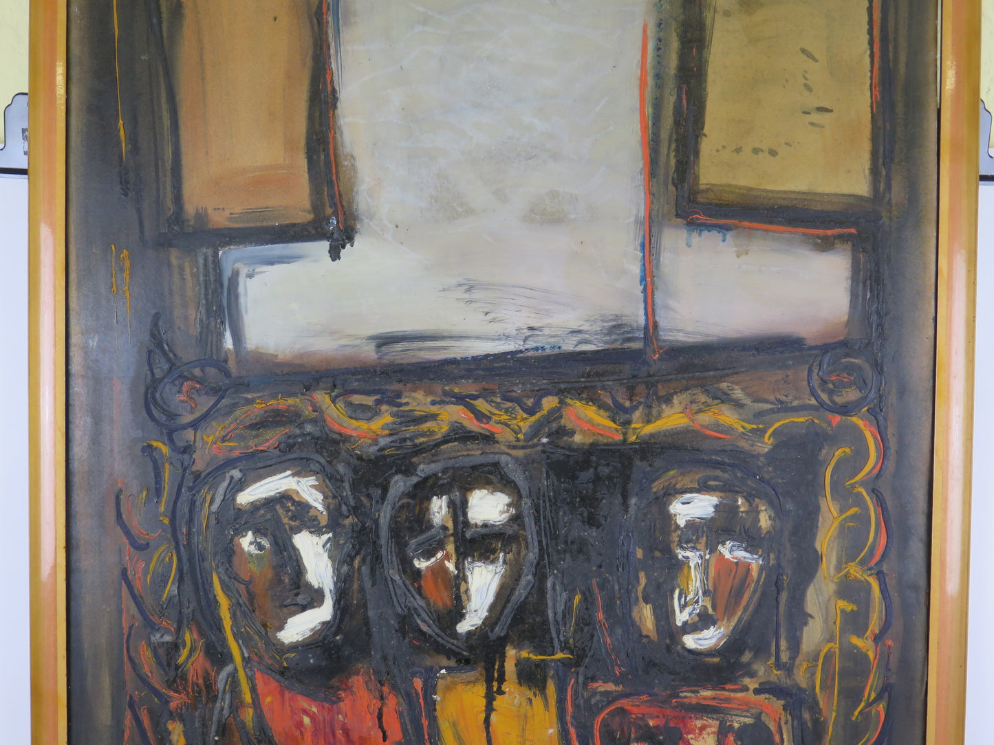Quadro astratto di Gianni Castagneto 1933-2019 dipinto olio su tavola firmato XM