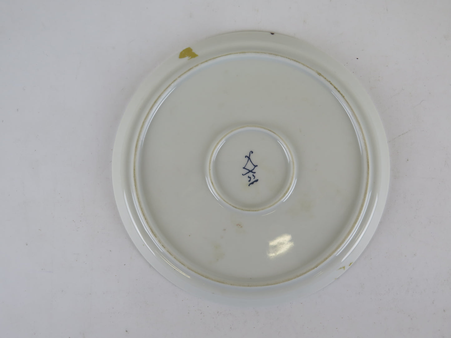 Antique Sevres porcelain plate with hand painted mark VS26