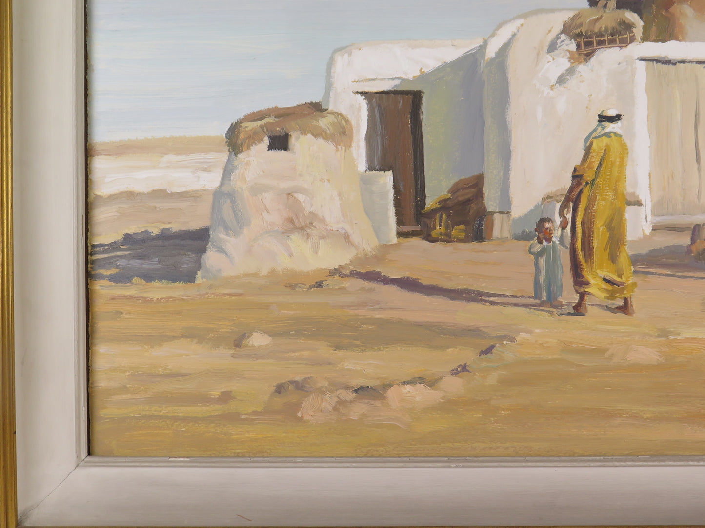 Dipinto orientalista opera del pittore Piero Monti 1910-1994 quadro acquerello firmato VS11