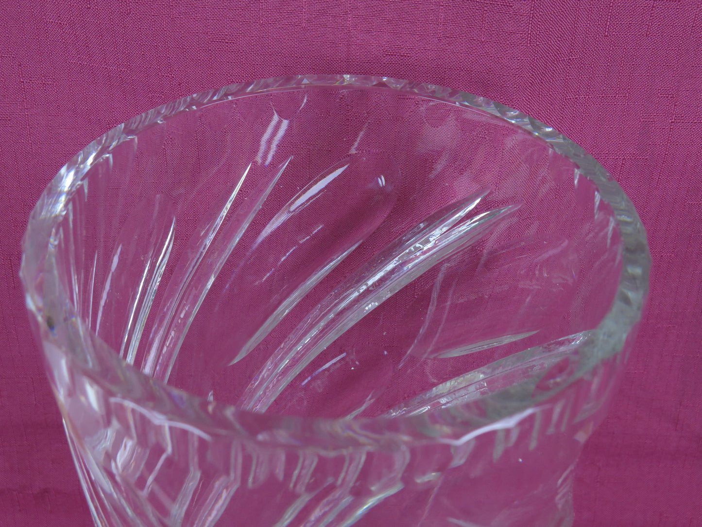 Vaso per fiori vintage di cristallo molato classico elegante vs17