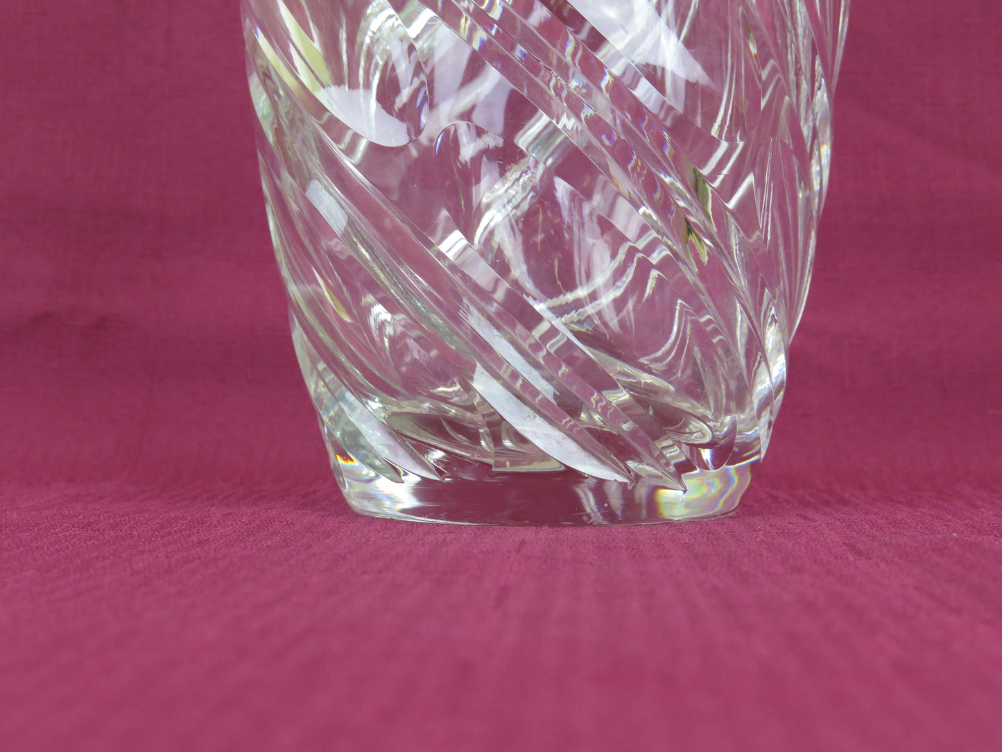Vaso per fiori vintage di cristallo molato classico elegante vs17