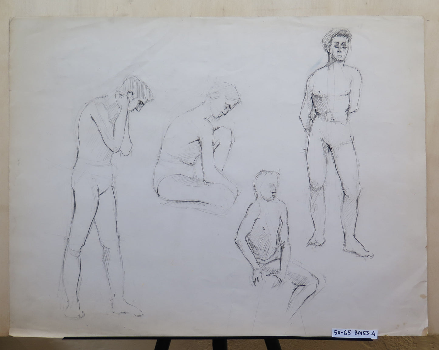 DUE VECCHI DISEGNI CON STUDIO PER CORPO UMANO CON OMAGGIO BOZZA BM53.4