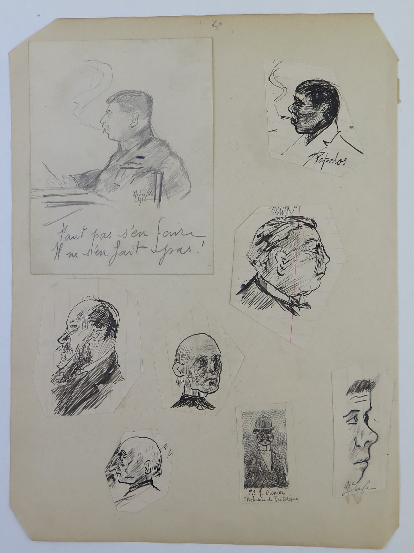 PORTRAIT OF STALIN FRANCIS JOSEPH KING OF BAVARIA ANTIQUE SKETCHES BM53.5b