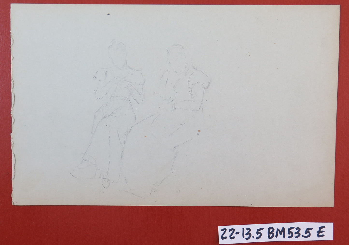 ANTICO DISEGNO RITRATTO PERSONAGGI FRANCIA FINE '800 QUADRO ANTICO BM53.5E