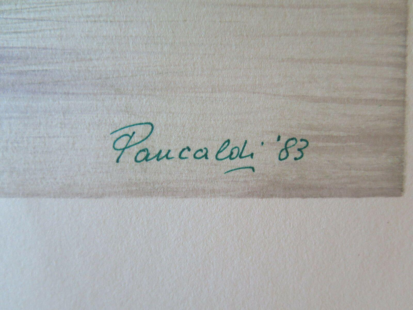 QUADRO FLOREALE MODERNO DIPINTO AD ACQUERELLO SU CARTA FIRMATO PANCALDI P23 - Belbello Antiques