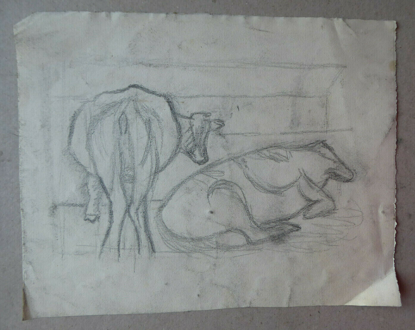 ANGIOLETTO PUTTO ANGELO VECCHIO DISEGNO MATITA SU CARTA BOZZETTO SPAGNA 900 MD10 - Belbello Antiques