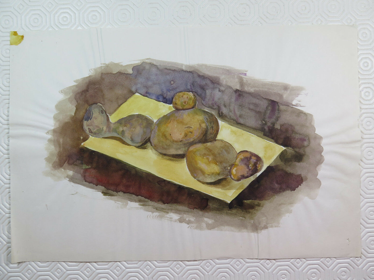 STILL LIFE PAINTED IN WATERCOLOR ON PAPER SKETCH PREPARATORY STUDY P28