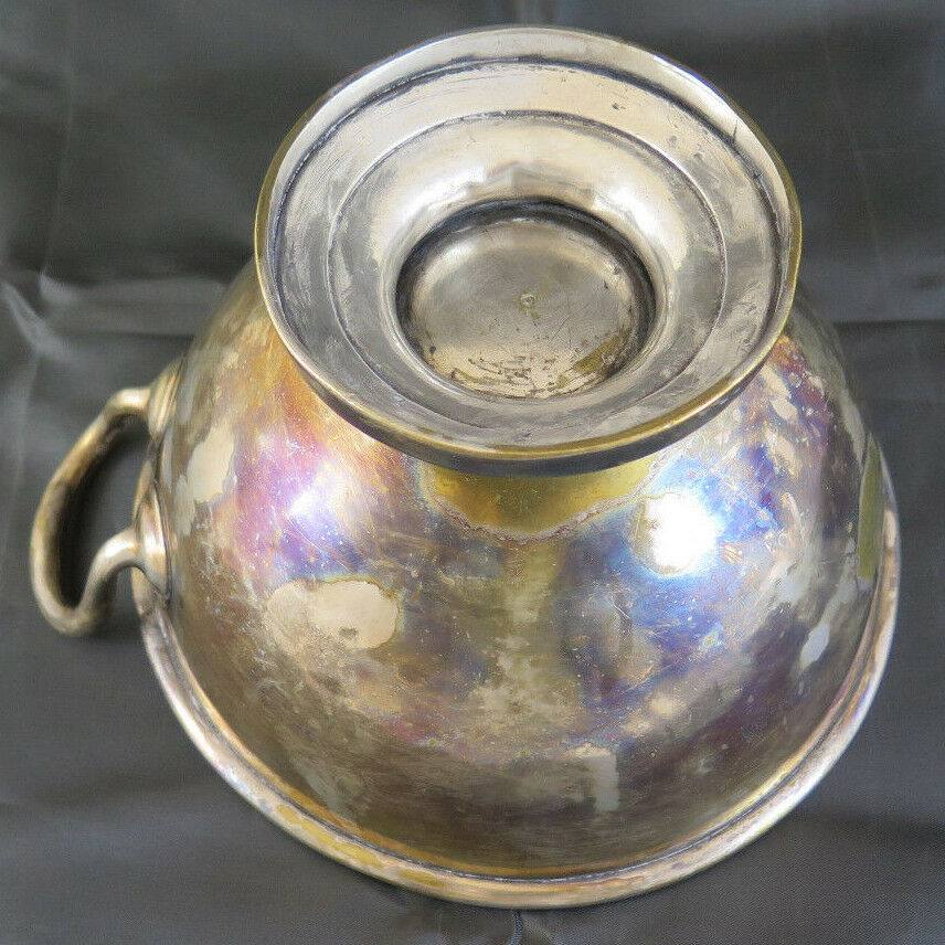 ANTIQUE CENTERPIECE IN SHEFFIELD SILVER METAL CUP VASE PLANTER SU6