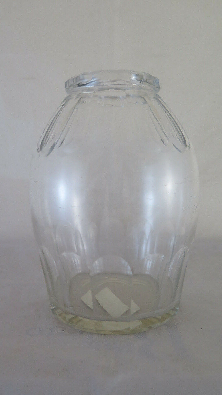 VASO DI VETRO MOLATO VINTAGE DA CUCINA PROVENIENTE DALLA SCANDINAVIA GLASS R118