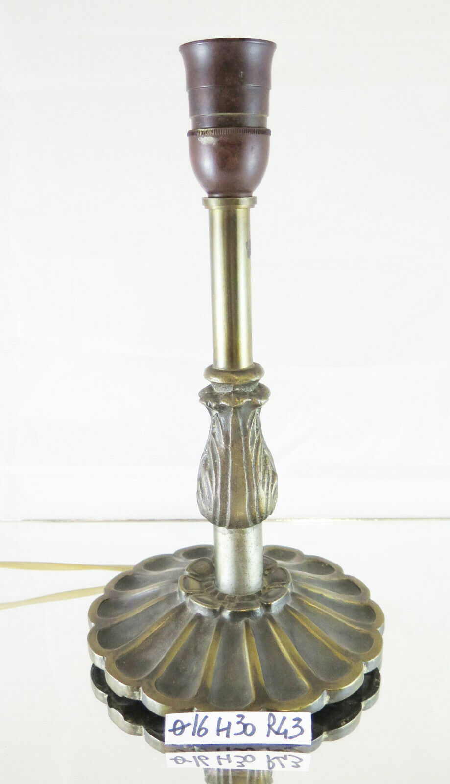 LAMPADA DA TAVOLO ABAT JOUR IN BRONZO IN STILE BAROCCO PRIMO NOVECENTO 1900 R43