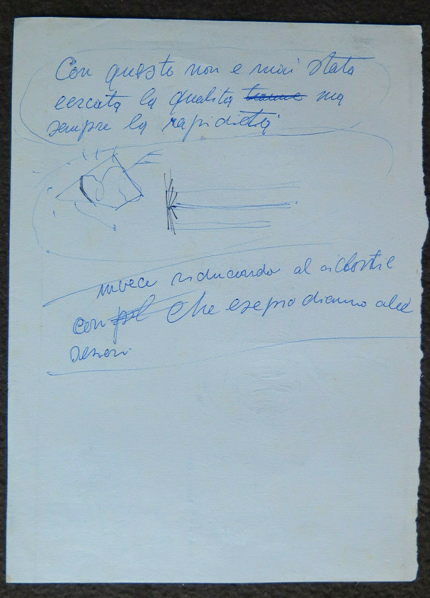 OLD SKETCH WITH NOTES FOR A COMMUNIST POLITICAL FLYER FROM THE 1950s P28.6