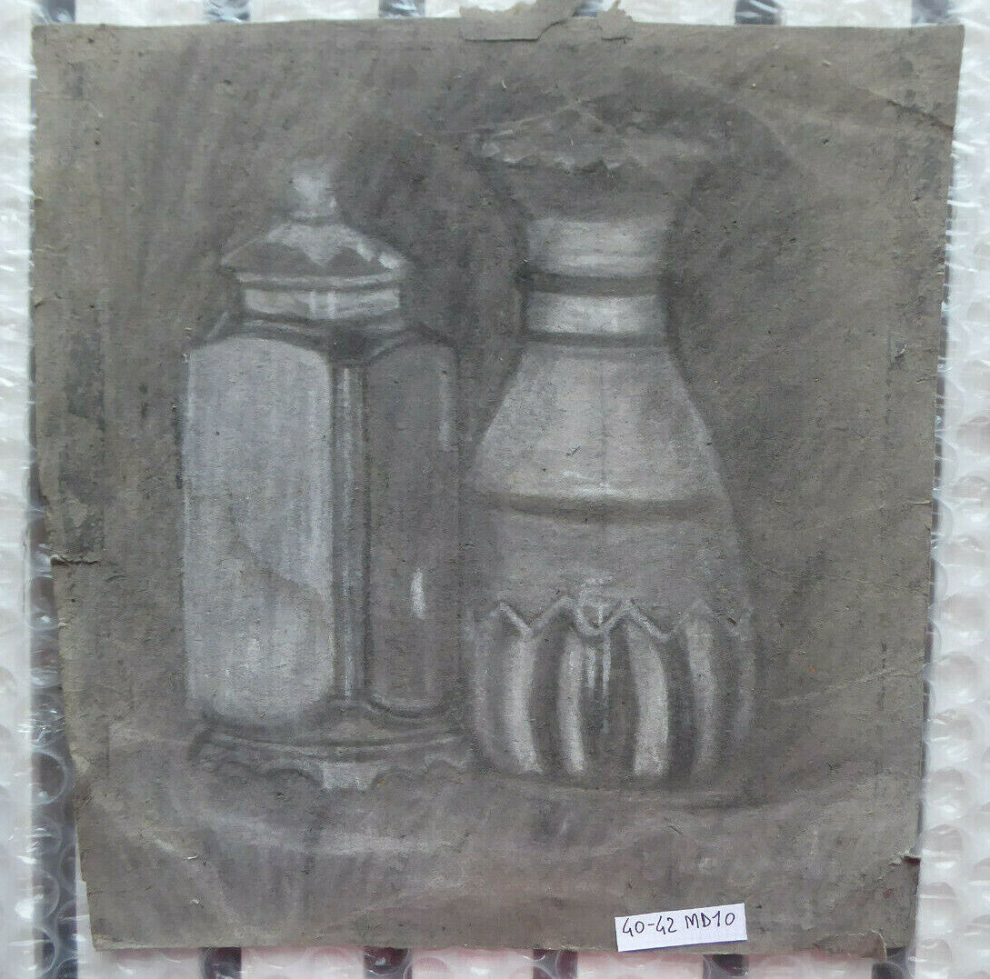 VECCHIO DISEGNO MATITA SU CARTONCINO STUDIO PREPARATORIO SPAGNA EPOCA '900 MD10 - Belbello Antiques