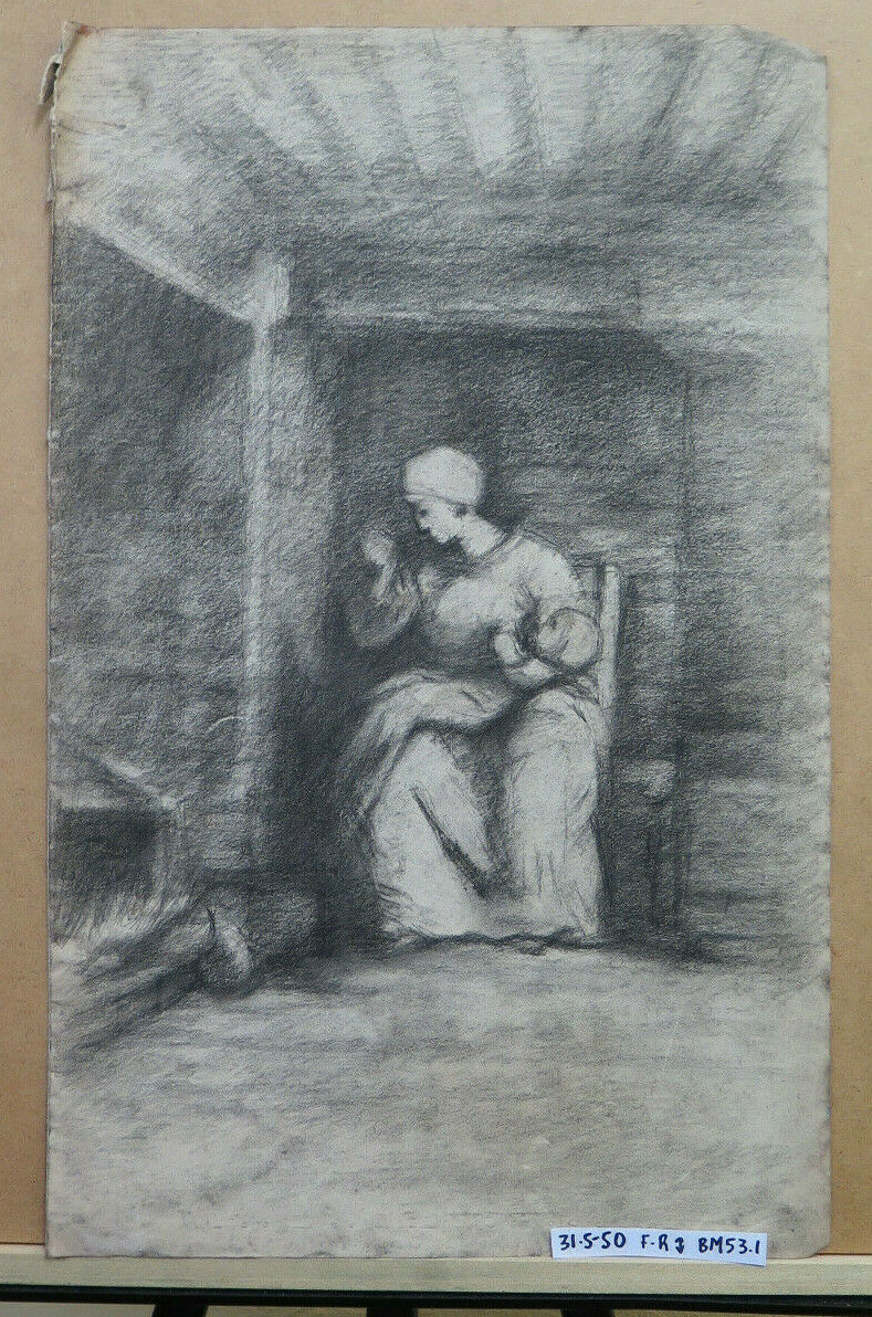 GRANDE DISEGNO ANTICO OPERA DELL'ARTISTA FRANCESE Pierre Duteurtre DUT BM53.1