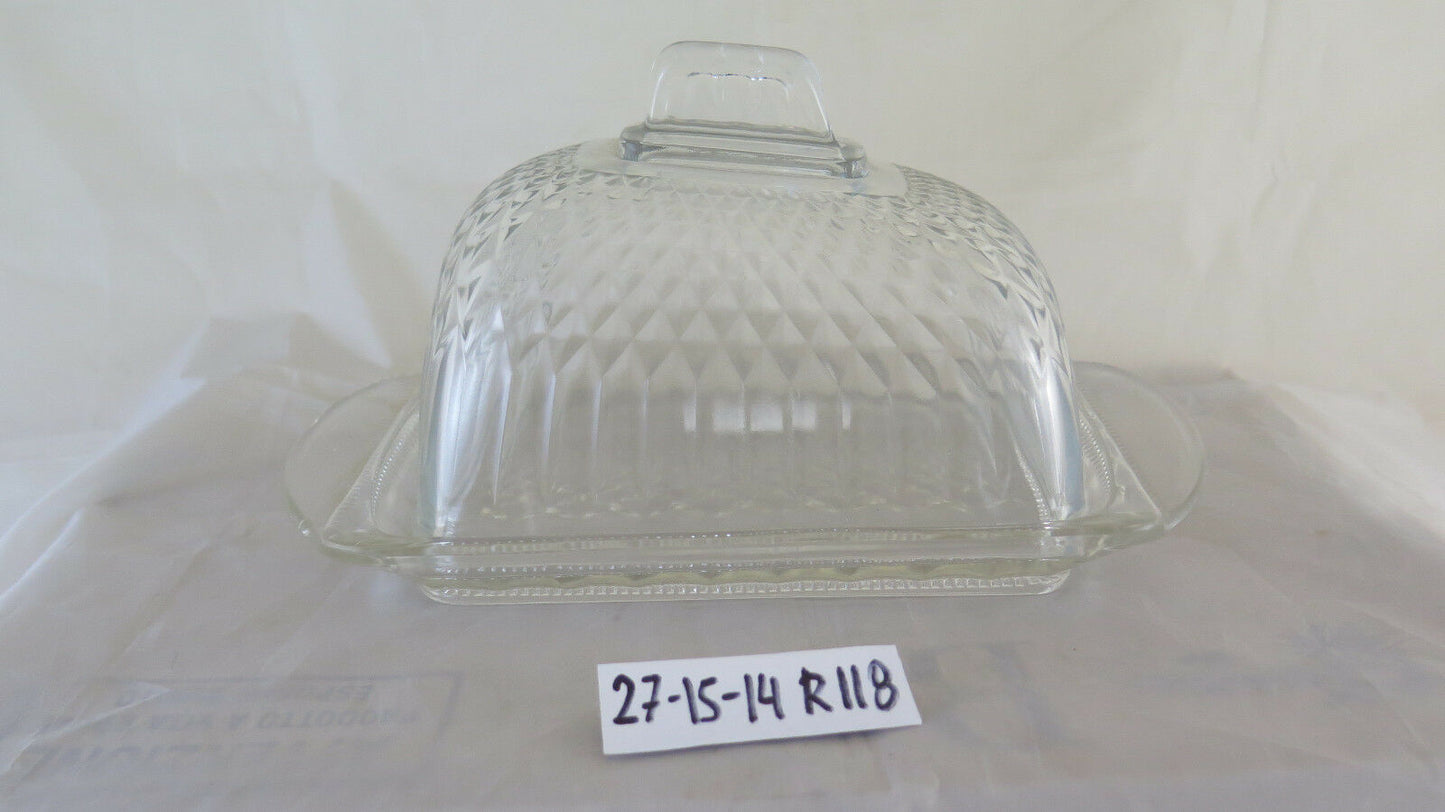 VINTAGE GLASS BUTTER DIRECT DENMARK MID 20TH CENTURY MODERN KITCHEN BUTTER R118