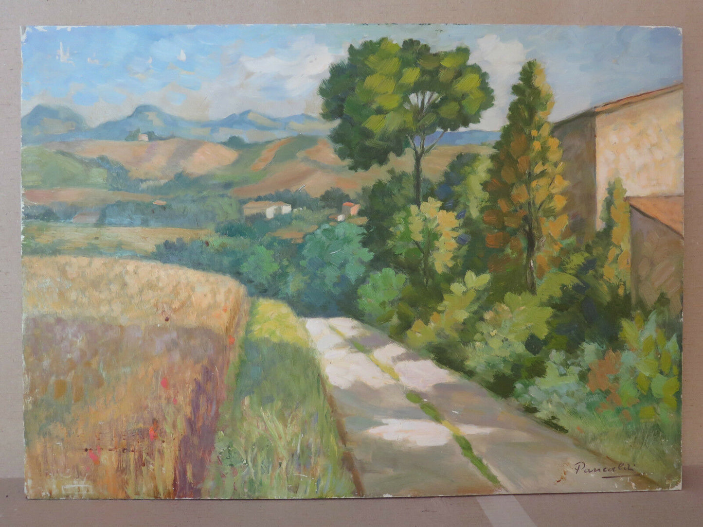 MODERN VINTAGE PAINTING 1900 LANDSCAPE IMPRESSIONIST STYLE ORIGINAL SIGNED p6