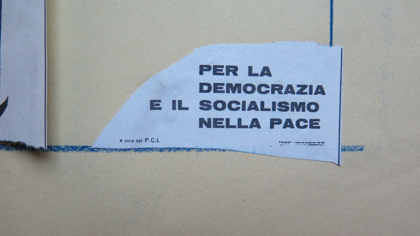 SKETCH FOR COMMUNIST POLITICAL FLYER WITH PARTY STAMP P28.6