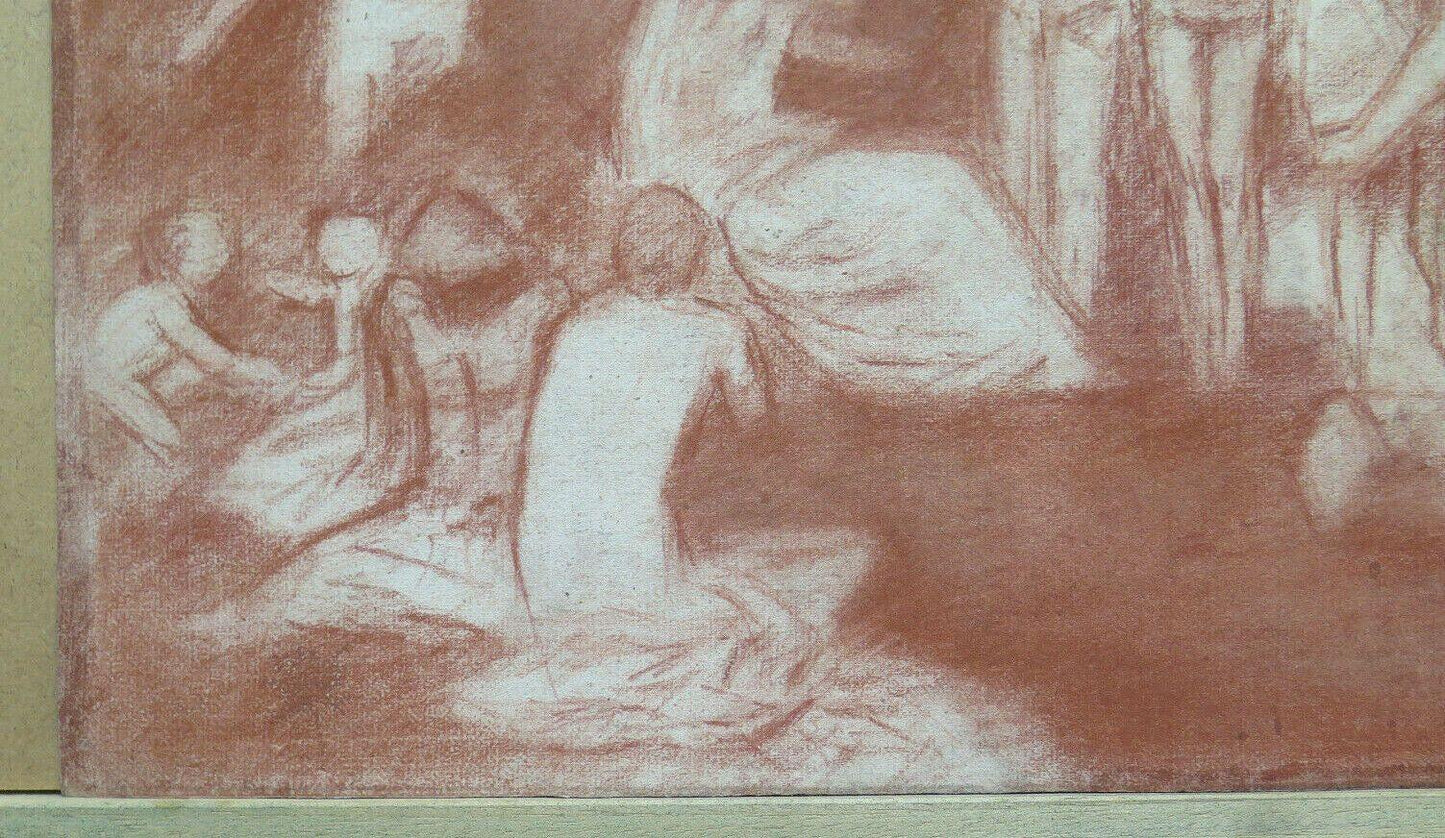 ANTICO DISEGNO DEL PITTORE FRANCESE Pierre Duteurtre DUT SCENA BIBLICA BM53.1 - Belbello Antiques