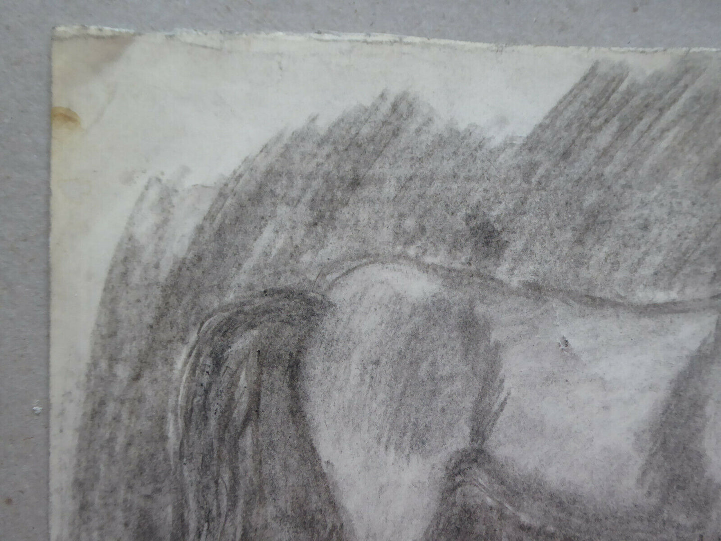 VECCHIO DISEGNO CON CAVALLO EQUESTRE BOZZETTO SCHIZZO SPAGNA VINTAGE QUADRO MD10 - Belbello Antiques